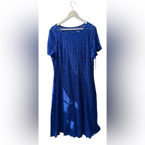 RN Ronnie Nicole STUDIO Cobalt Blue
Lace A Line Midi Dress Size 16 - Picture 1 of 3